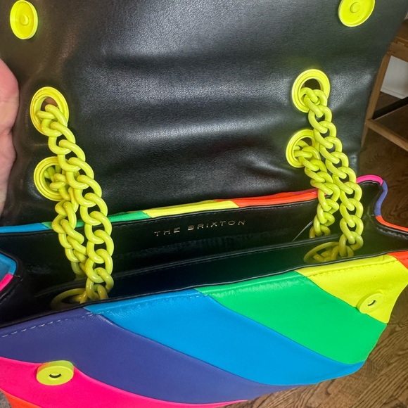 NWOT Kurt Geiger Brixton Colorful Striped Women's Bag - Picture 6 of 9